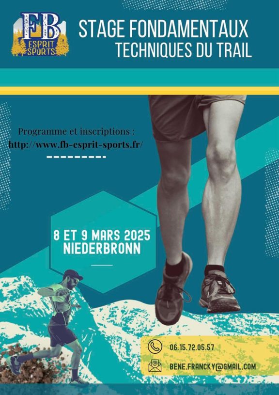 Stage fondamentaux, techniques du trail les 8 et 9 mars 2025 à Niedernronn